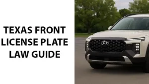 texas front license plate law
